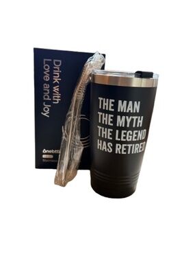 Retired Legend Black Stainless Steel Travel Tumbler - Insulated